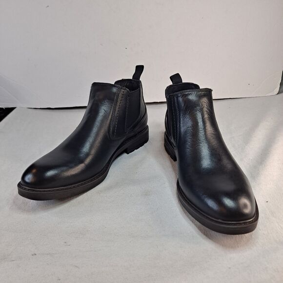 Arkbird Dress Boots Mens 10 Chelsea Style Black Leather Pull Tab Classic - Picture 1 of 10